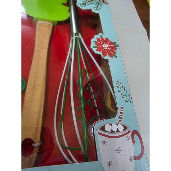 Holiday Tree Cake Making Set – Silicone Mold, Spatula & Whisk – Baking Kit - Picture 2 of 7